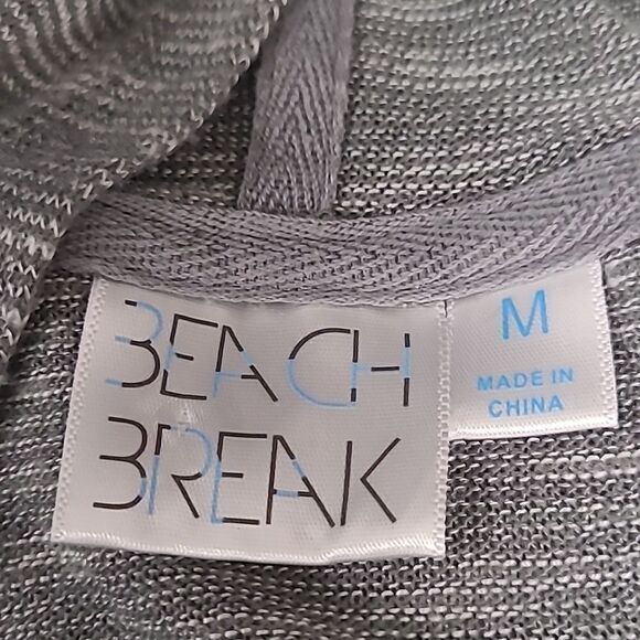 Beach Break sz M hoodie pullover with side drawstrings - Picture 7 of 7